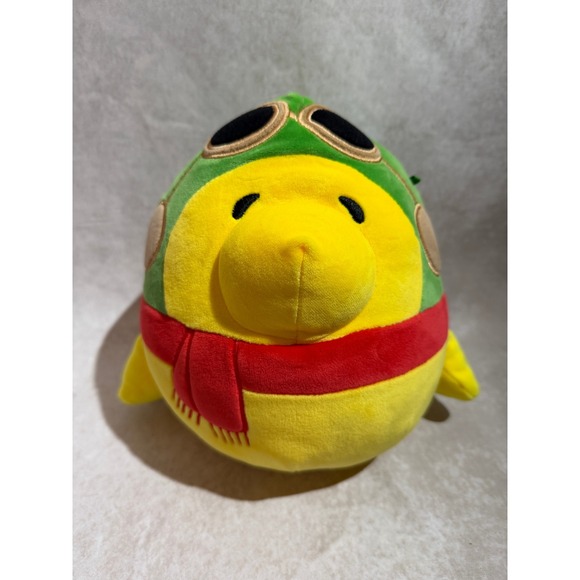 Peanuts Other - Peanuts Woodstock Aviator Plush 2023 Yellow Bird‎ Green Helmet Red Scarf 8 Inch